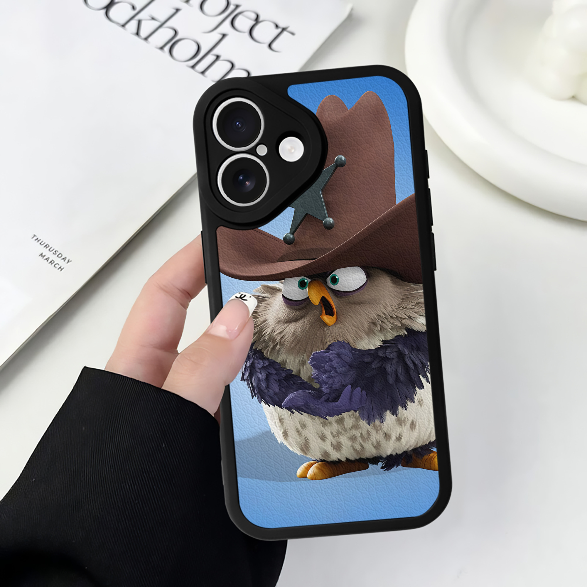 （画像用） Angry Birds アングリーバード 【iPhone 16シリーズ対応】シリコンスマホケース（レザー調） 材質：シリコン